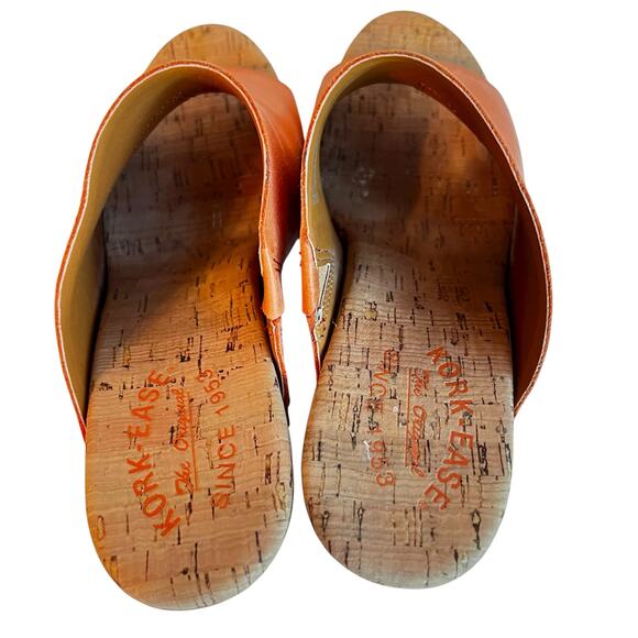 Kork Ease Danika Orange Papaya Studded Platform Heel Wedge Clog Women's 9 - Picture 6 of 10